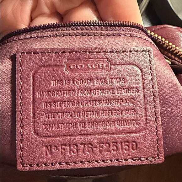 Coach Burgundy Leather Crossbody Bag with Gold Buckle - Picture 4 of 4